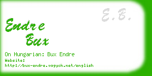endre bux business card